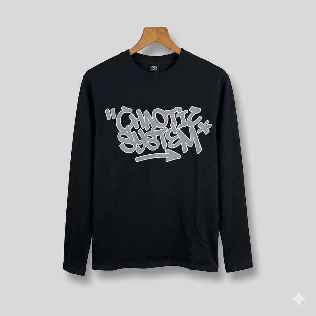 Chaotic System Long-Sleeve Graphic Tee