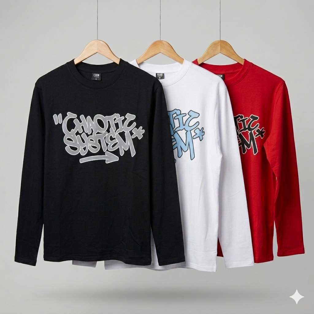 Chaotic System Long-Sleeve Graphic Tee